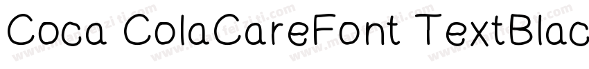 Coca ColaCareFont TextBlack字体转换